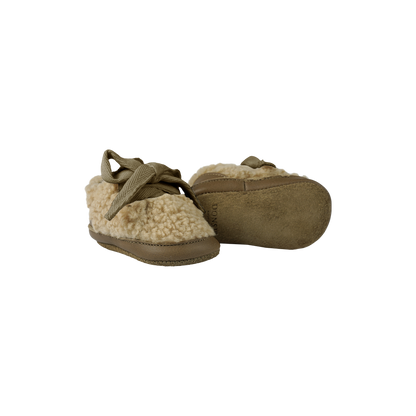 Rije Sneakers | Beige Curly Faux Fur - Beige Curly Faux Fur
