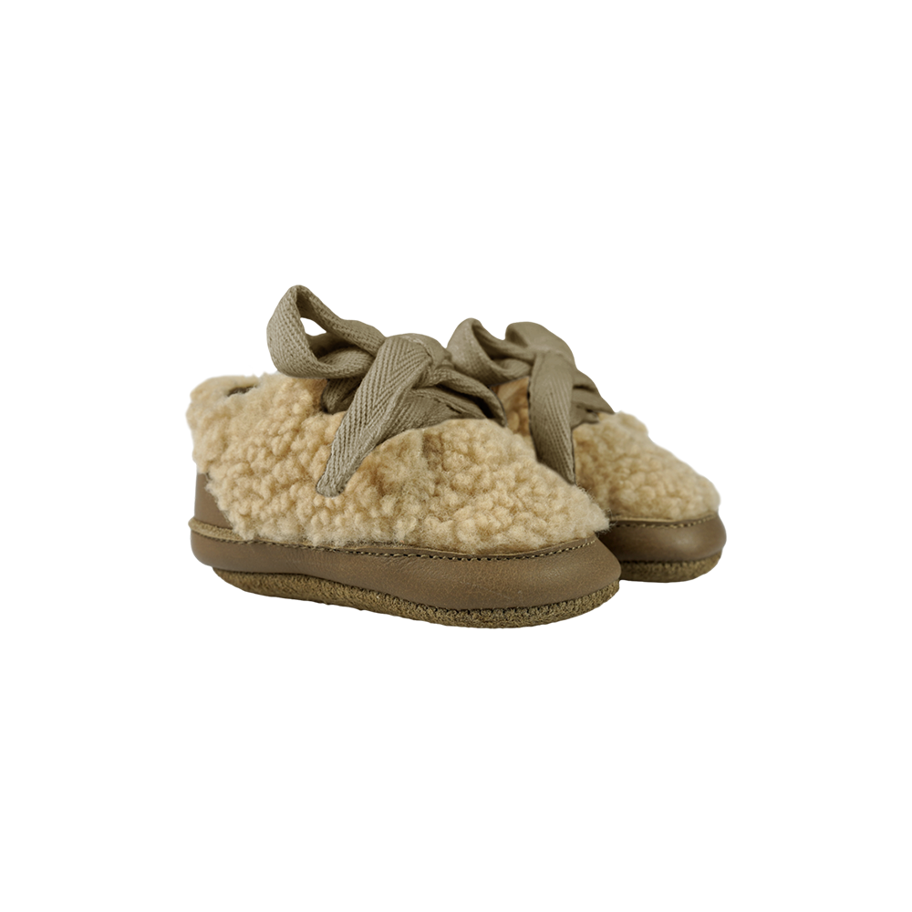Rije Sneakers | Beige Curly Faux Fur - Beige Curly Faux Fur