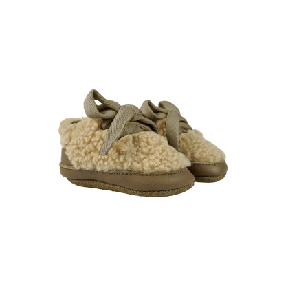 Rije Sneakers | Beige Curly Faux Fur - Beige Curly Faux Fur
