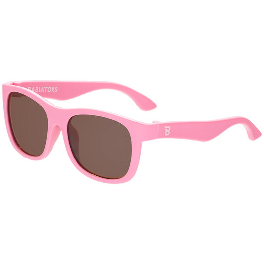 Candy Pink Navigator Sunglasses with Amber Lenses