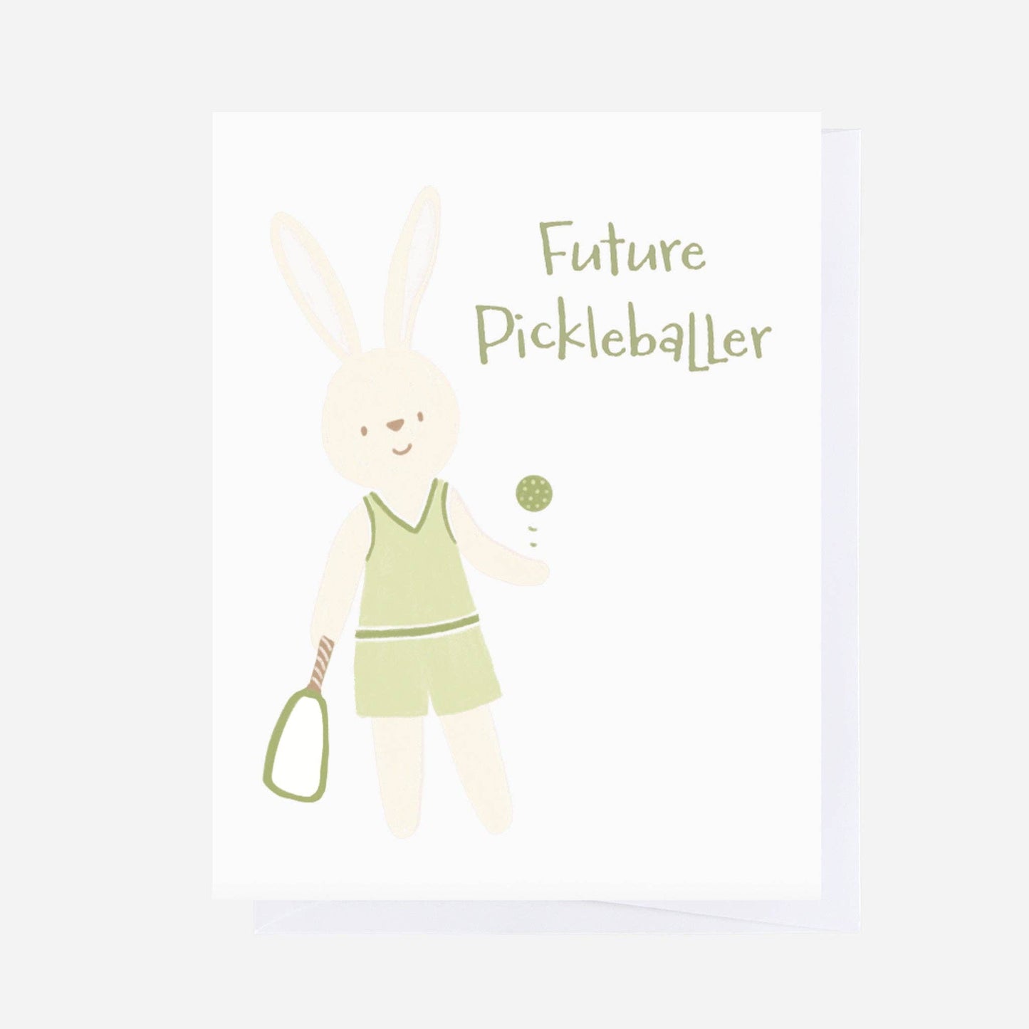 Greeting Card Pickleball Bunny Note Welcome Baby Kid Gift