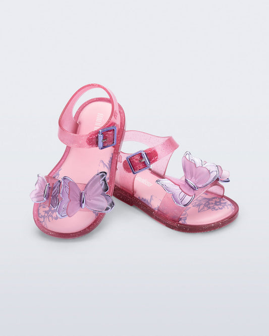 Mini Melissa Butterfly Sandal Baby Sandals: Glitter Pink