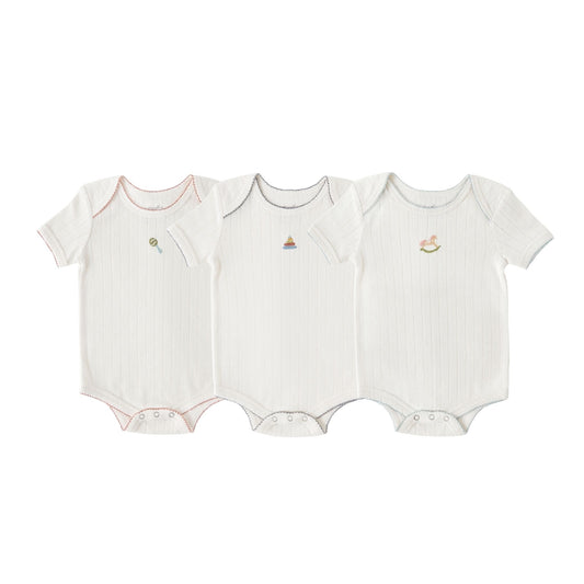 Petit Pehr Pointelle One-Piece 3-Pack - Playtime