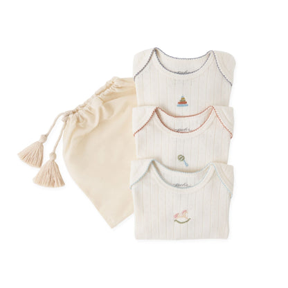 Petit Pehr Pointelle One-Piece 3-Pack - Playtime