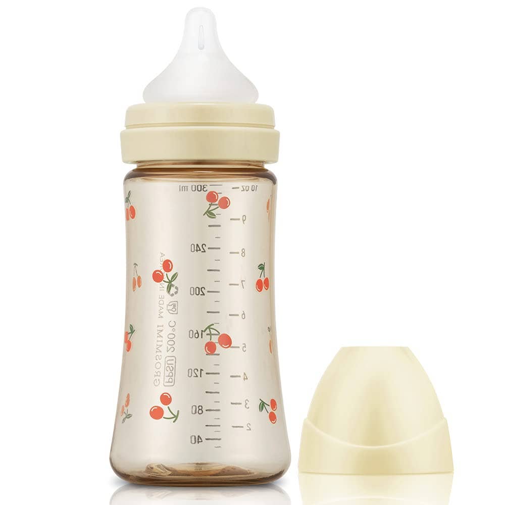 Grosmimi PPSU Baby Bottle - 10oz (300ml): Bear_Pure Gold