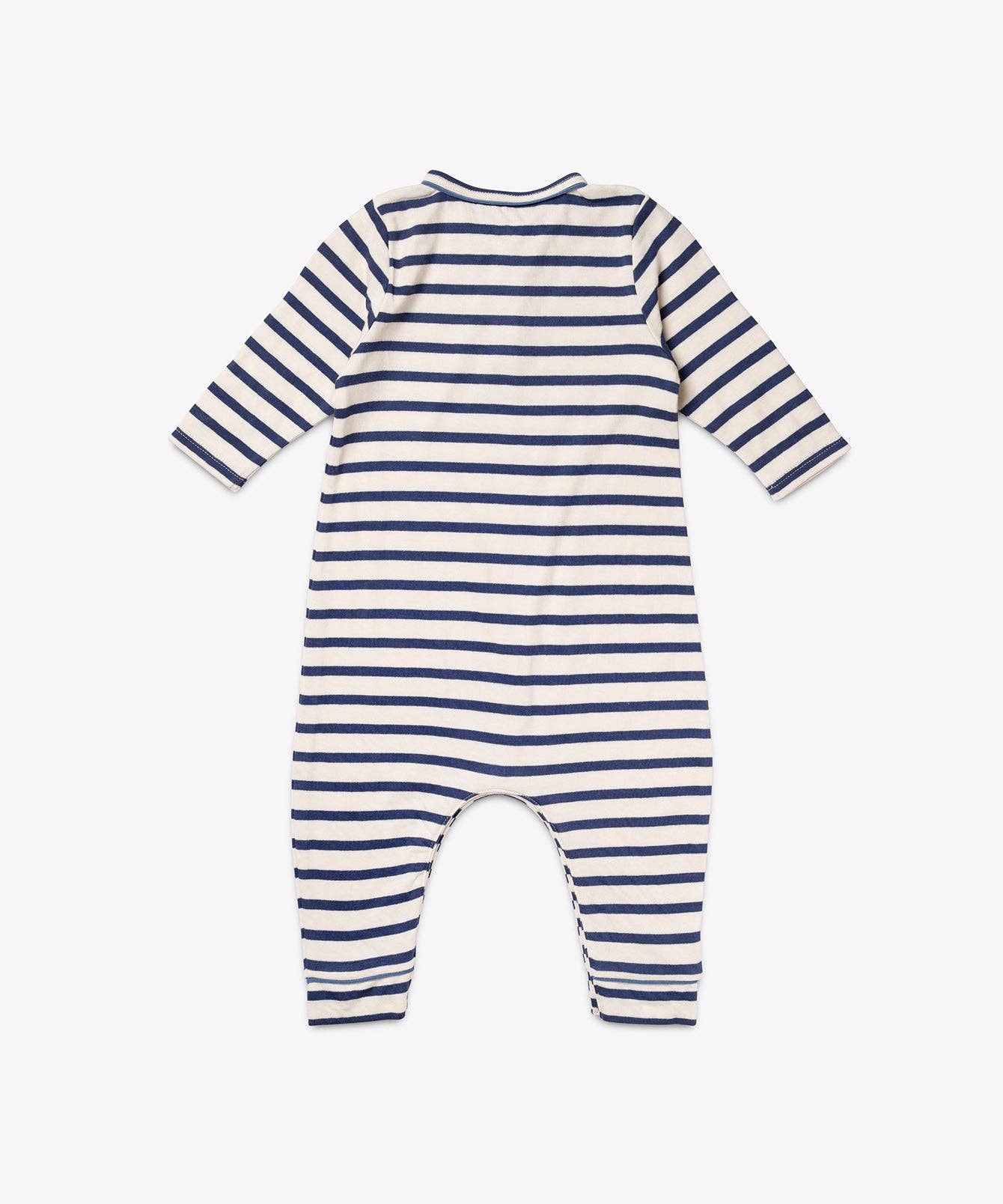 Campbell Romper, Navy Stripe