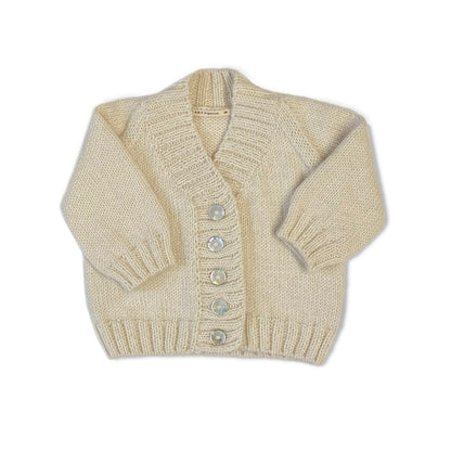 TANE Organics High V-Neck Cardigan in Baby Alpaca