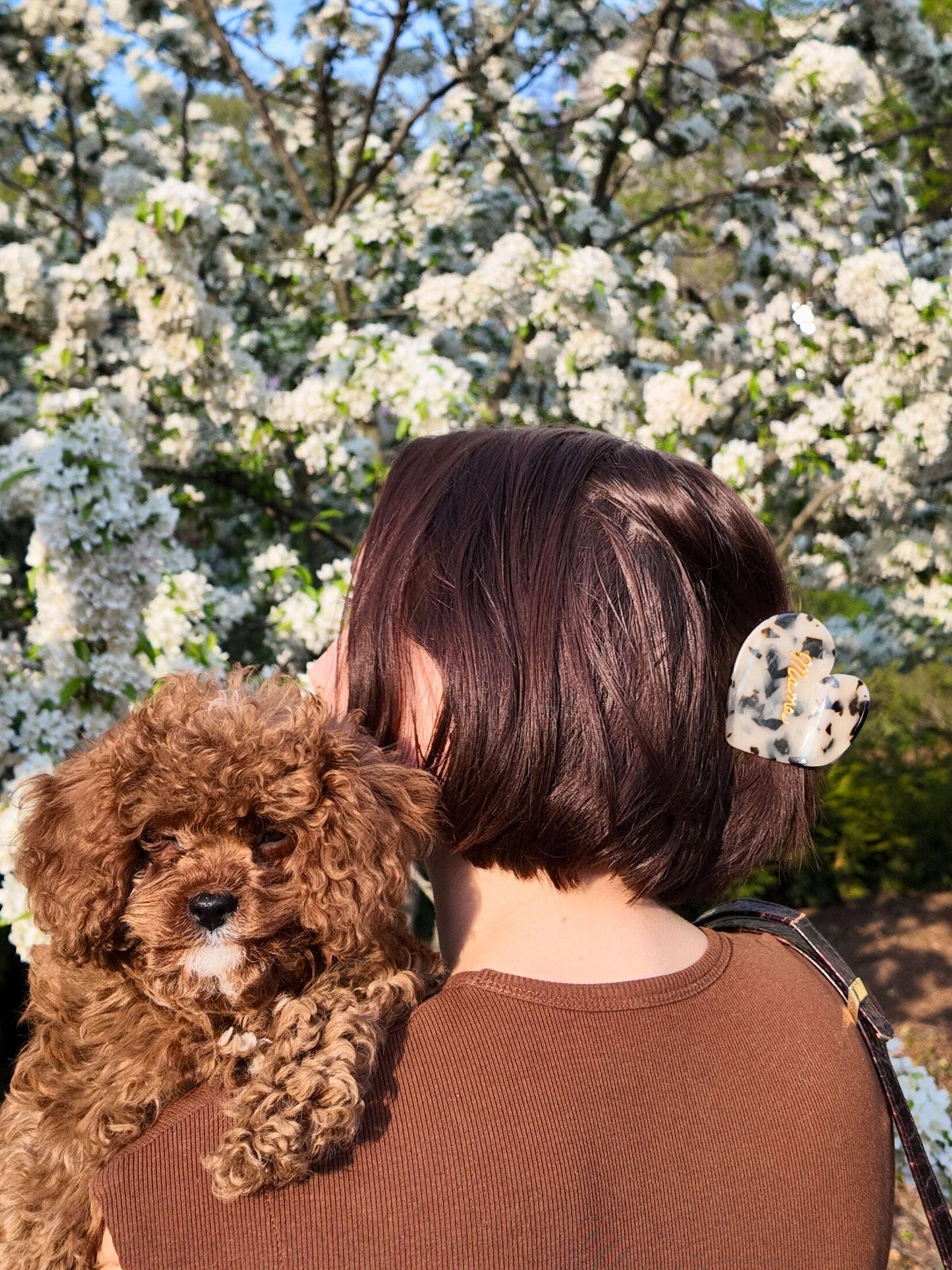 Hand-Painted Mama Heart Acetate Claw Hair Clip | Eco-Friendly