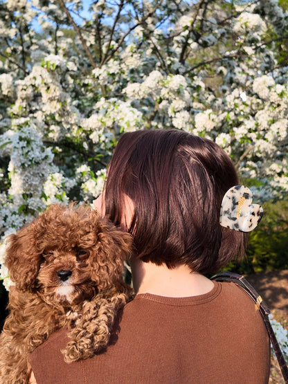 Hand-Painted Mama Heart Acetate Claw Hair Clip | Eco-Friendly