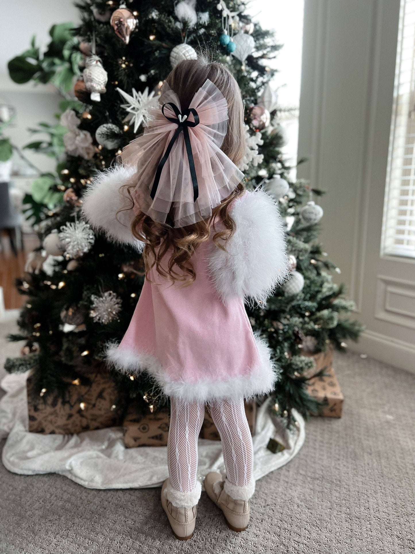 Mademoiselle Tulle Hair Bows: White