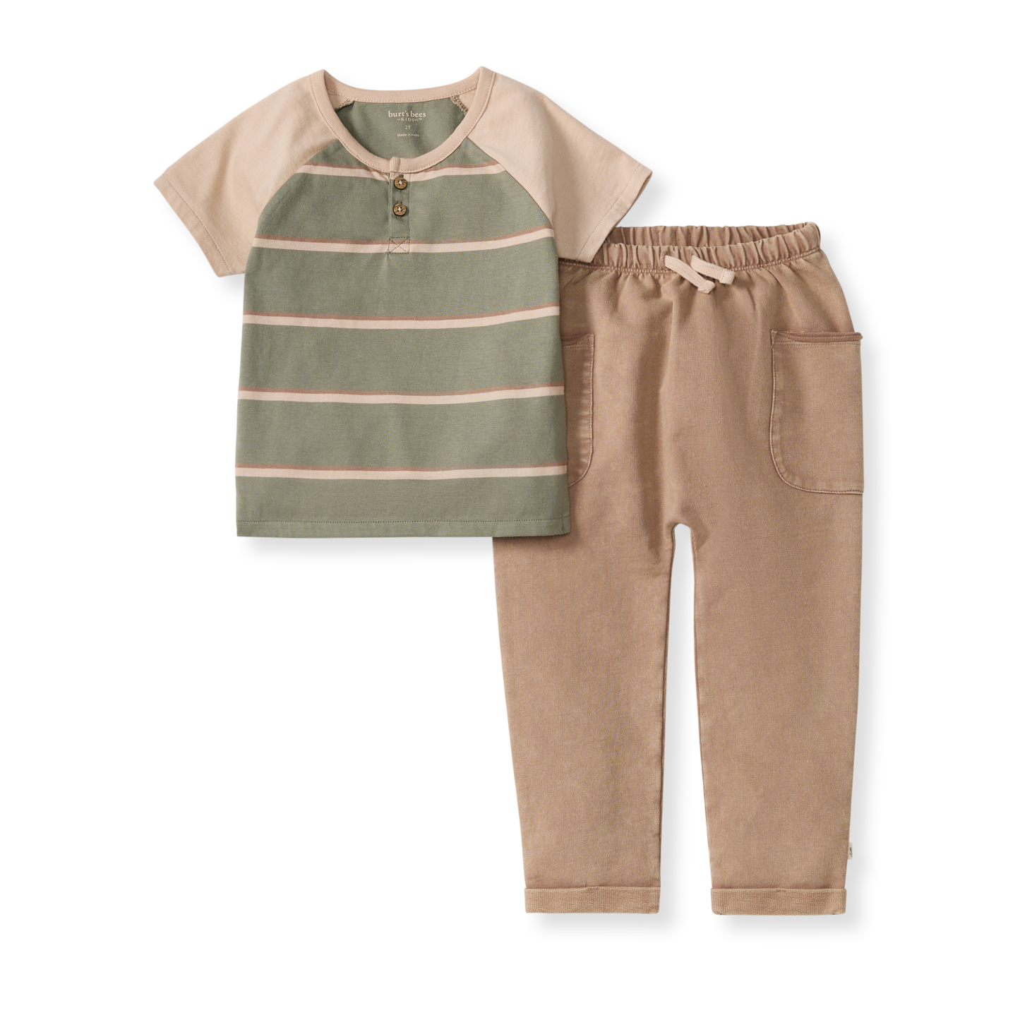 Holland Stripe Infant Tee Set: Tranquility / 12 Months
