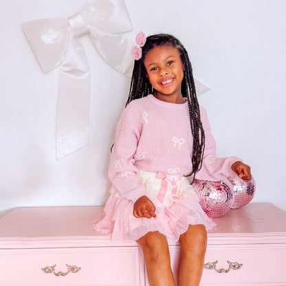 All Over Bows Knit Sweater - Mommy and Me: Girls