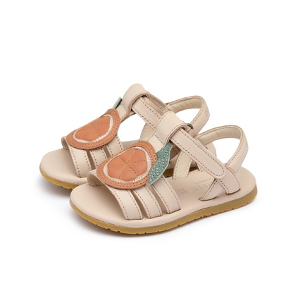 Lodie Sandals | Arancia | Cream Leather