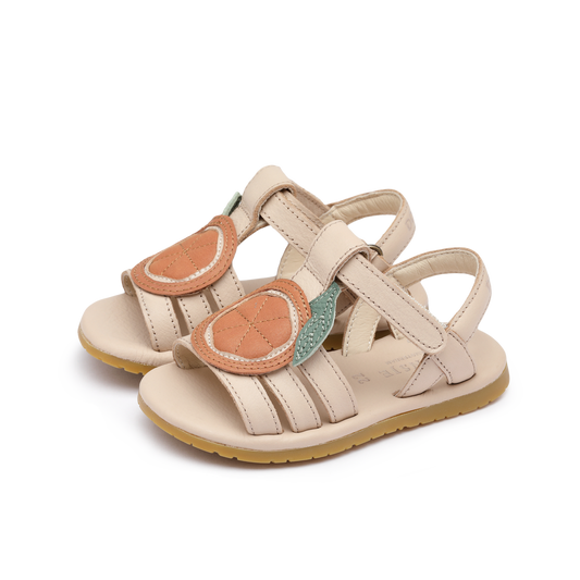 Lodie Sandals | Arancia | Cream Leather