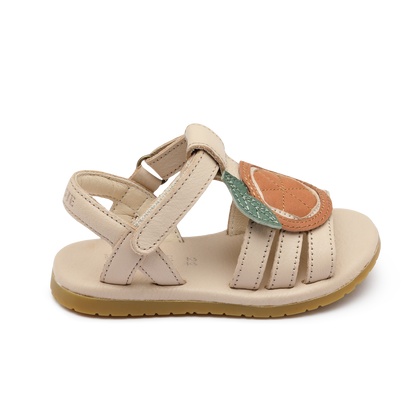 Lodie Sandals | Arancia | Cream Leather