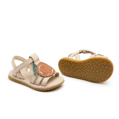 Lodie Sandals | Arancia | Cream Leather