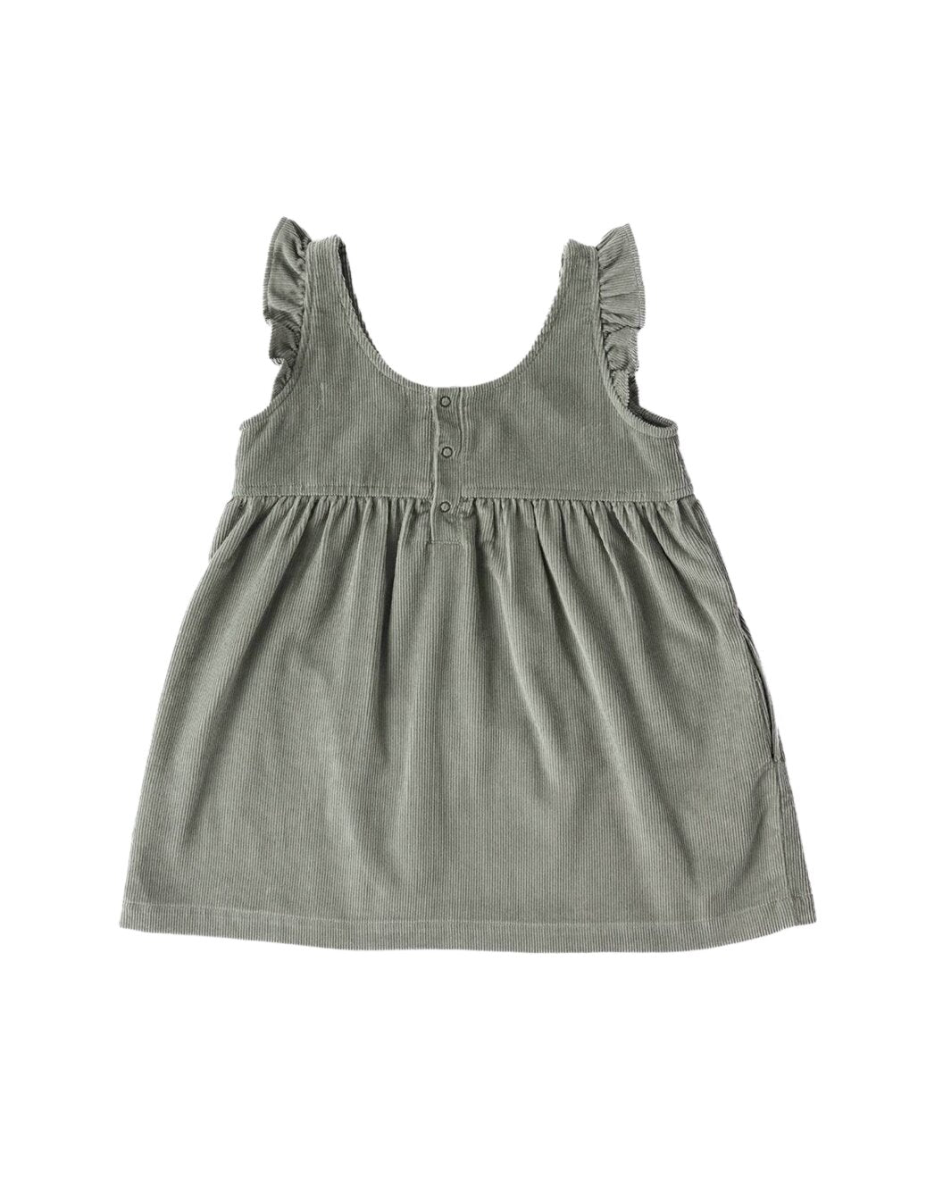 Corduroy Pinafore Dress - Sage