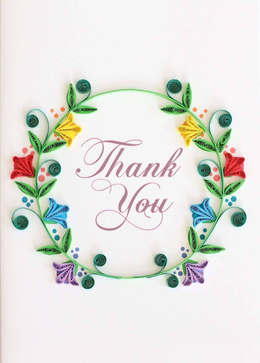 Thank you Wreath (Mini Quilled Card)