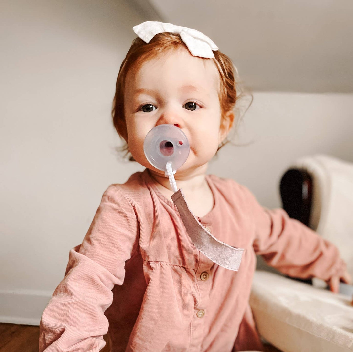 Ali+Oli Linen Pacifier Clips (set of 3)