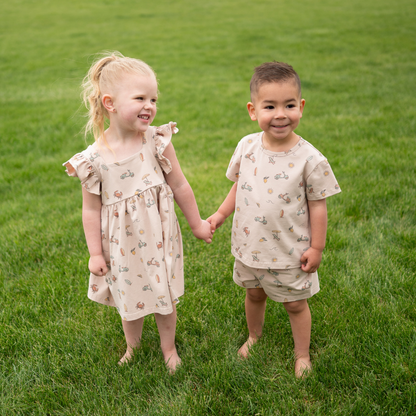 Organic Cotton Flutter Dress | Summer Vibes: 2-3Y