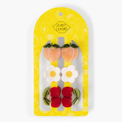 PREORDER: Micro Summer Orchard Hair Claw Clip Set