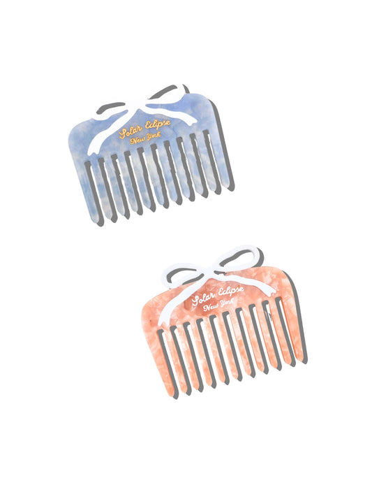 Hand-painted Vintage Bow Pocket Comb | Eco-Friendly
