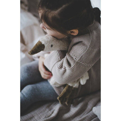 Cuddly animal Goose small | white