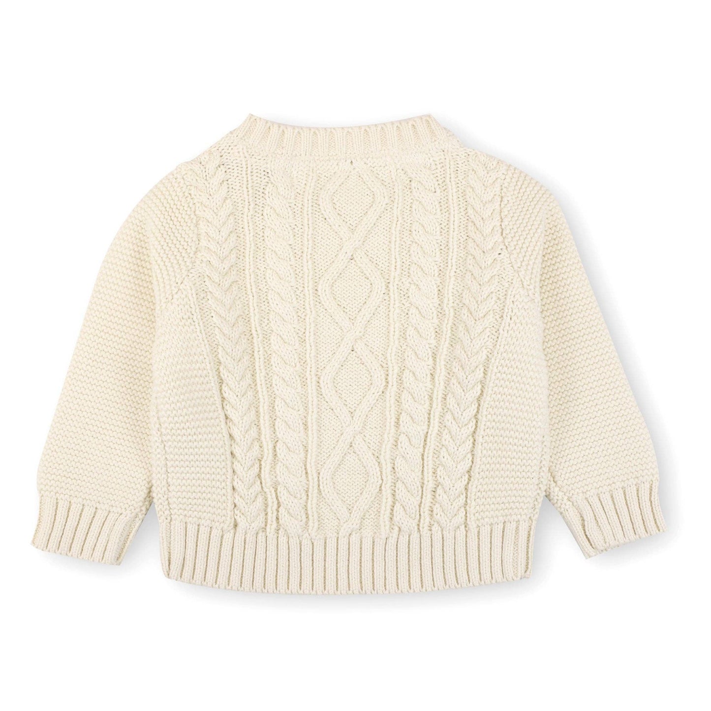 Cable Sweater and Legging Set: Ivory Cable Set / 0-3 Months