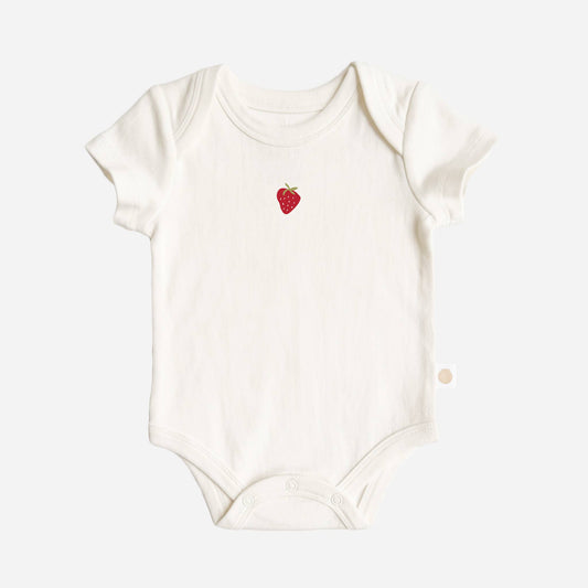 Onesie Strawberry Baby Bodysuit Organic Graphic Tee Gift