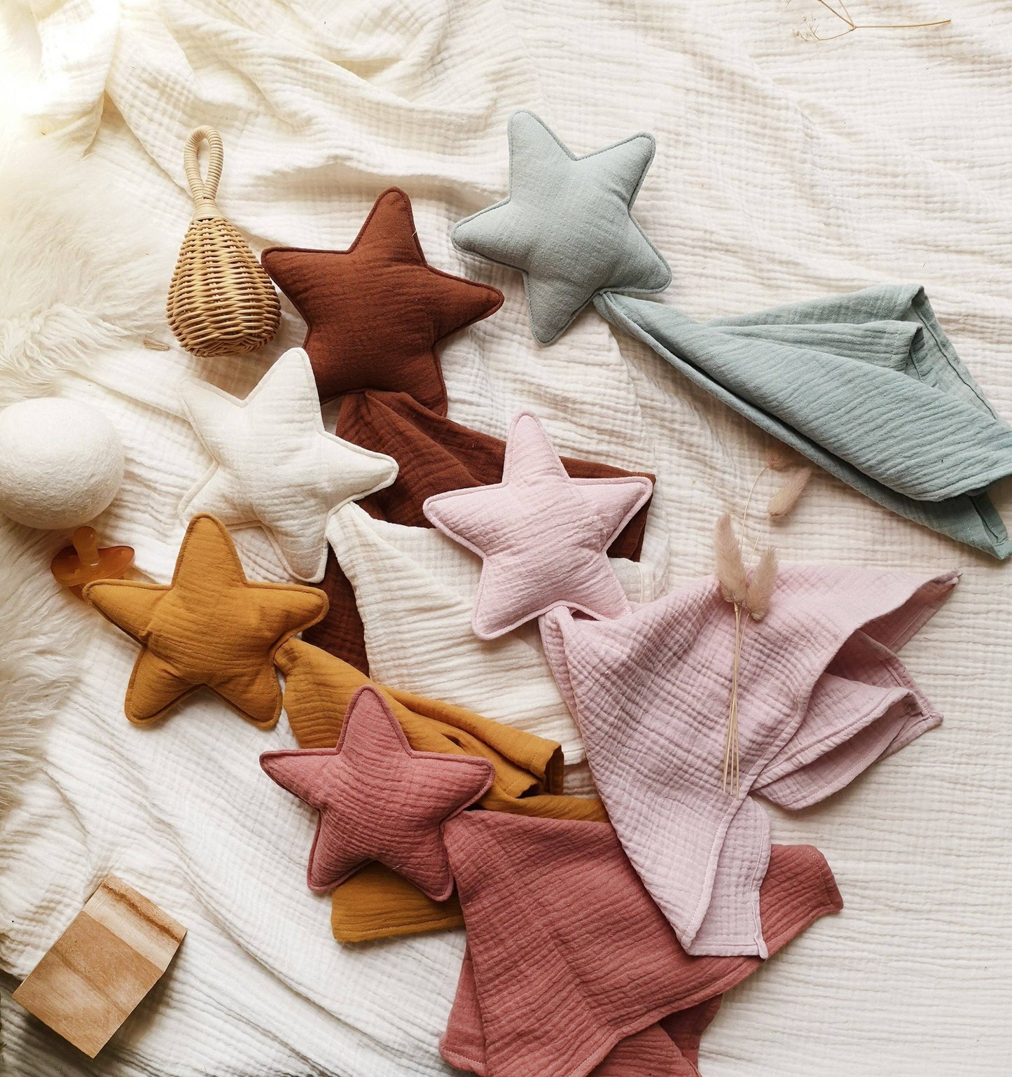 Star comforter - Baby security blanket: SIENNA PINK