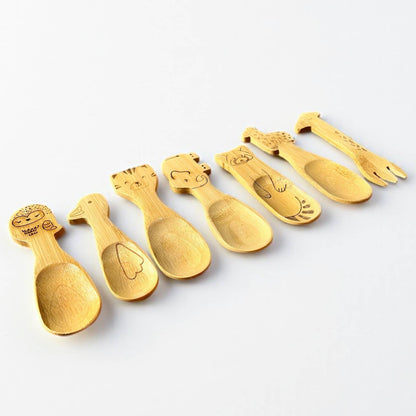 Bamboo Animal Kids & Toddler Utensils | Kids NEW Bestseller: Owl | Spoon