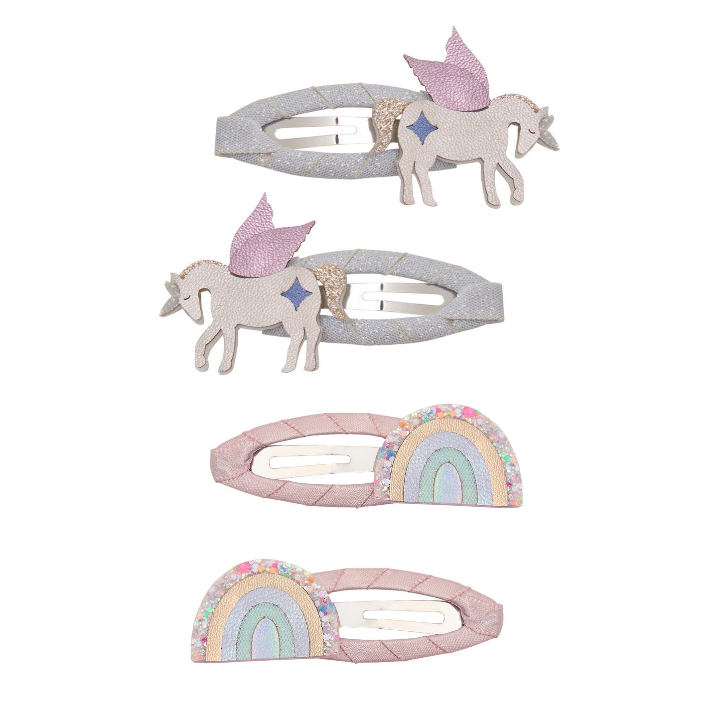 Unicorn And Rainbow Hair Clips