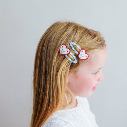 Scalloped Kitty Hair Clips