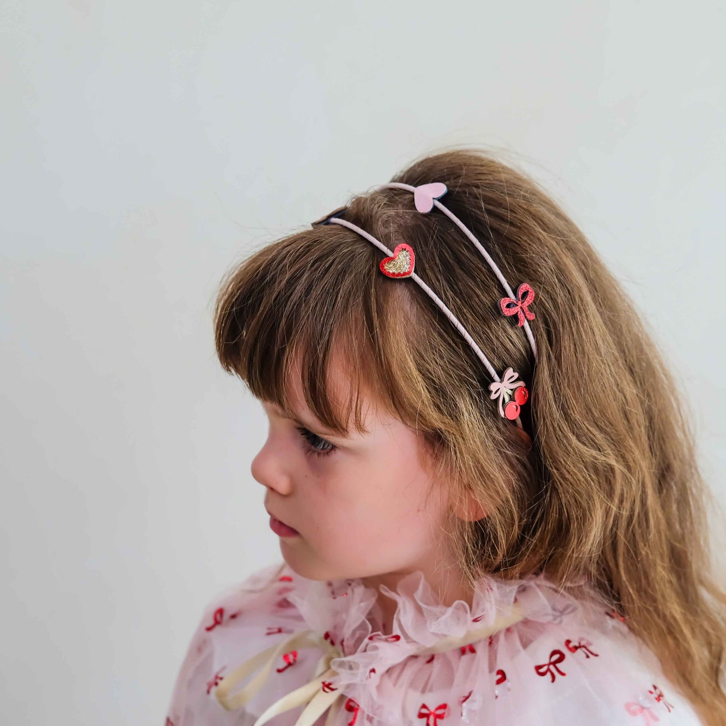 Fancy Cherries Double Headband