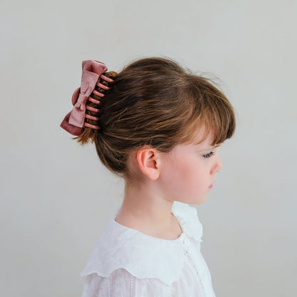 Velvet Bow Giant Claw Clip