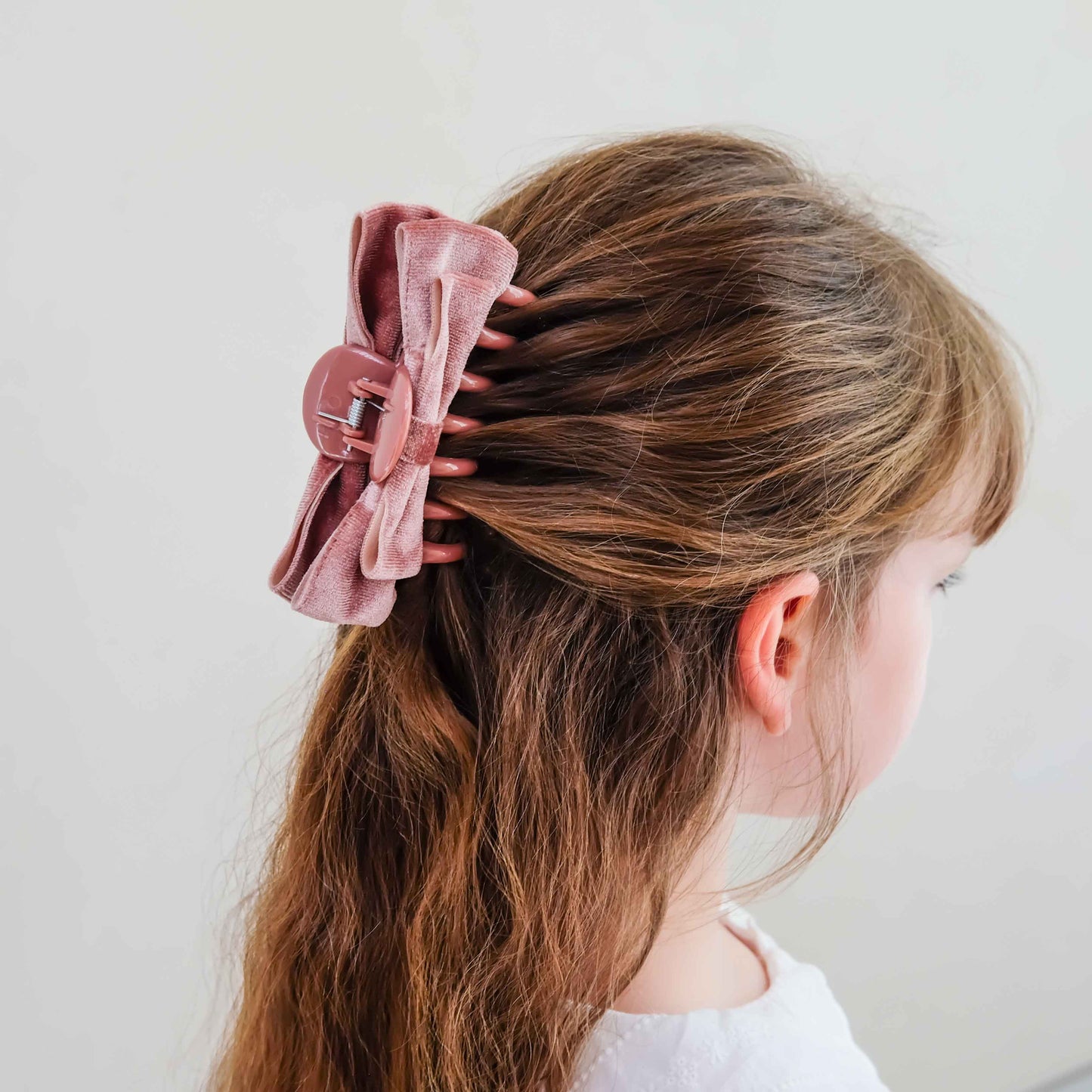 Velvet Bow Giant Claw Clip