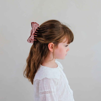 Velvet Bow Giant Claw Clip