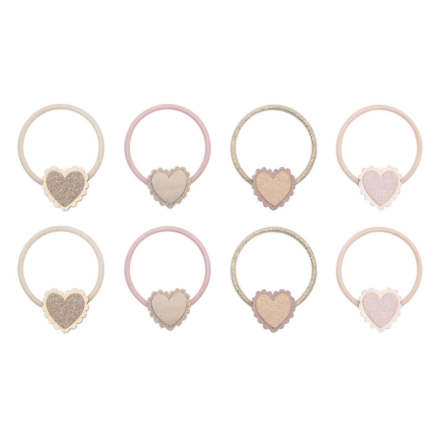 Scalloped Heart Hair Ties