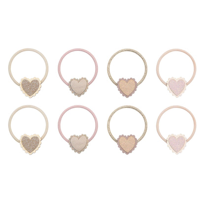 Scalloped Heart Hair Ties