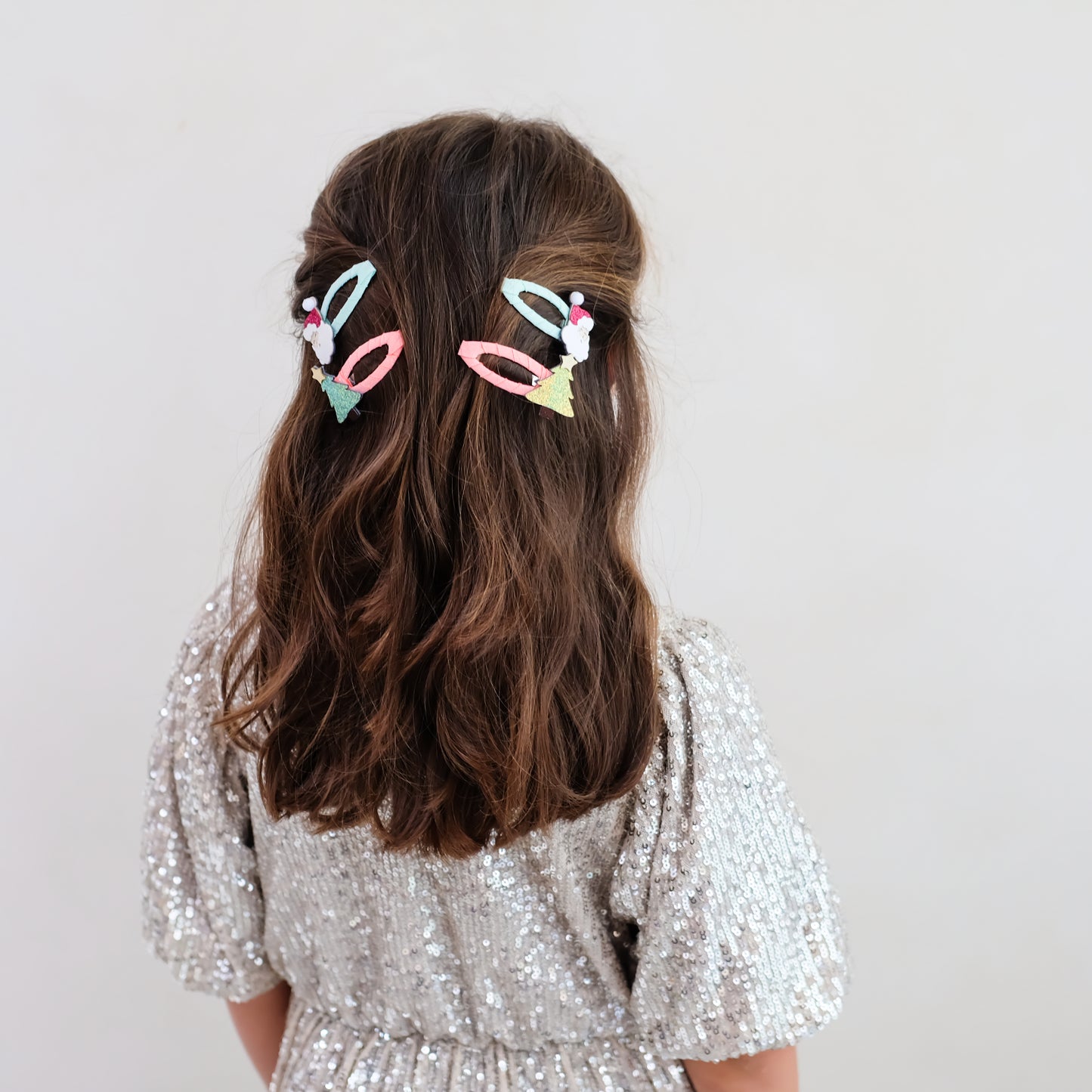 Santa And Christmas Tree Hair Clips