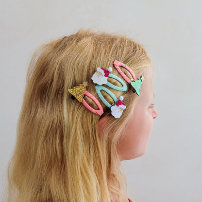 Santa And Christmas Tree Hair Clips
