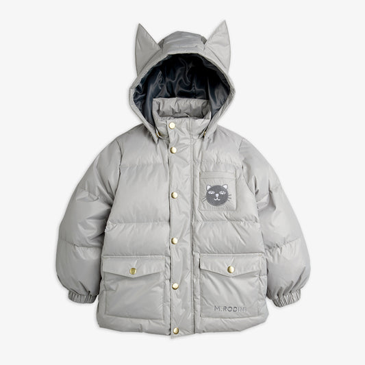 Mini Rodini Cat Ears Heavy Puffer Grey