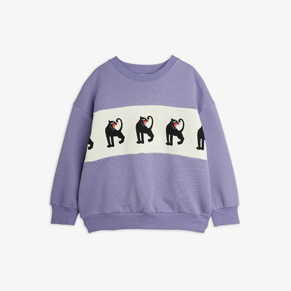 Mini Rodini Panther Panel Sweatshirt Purple