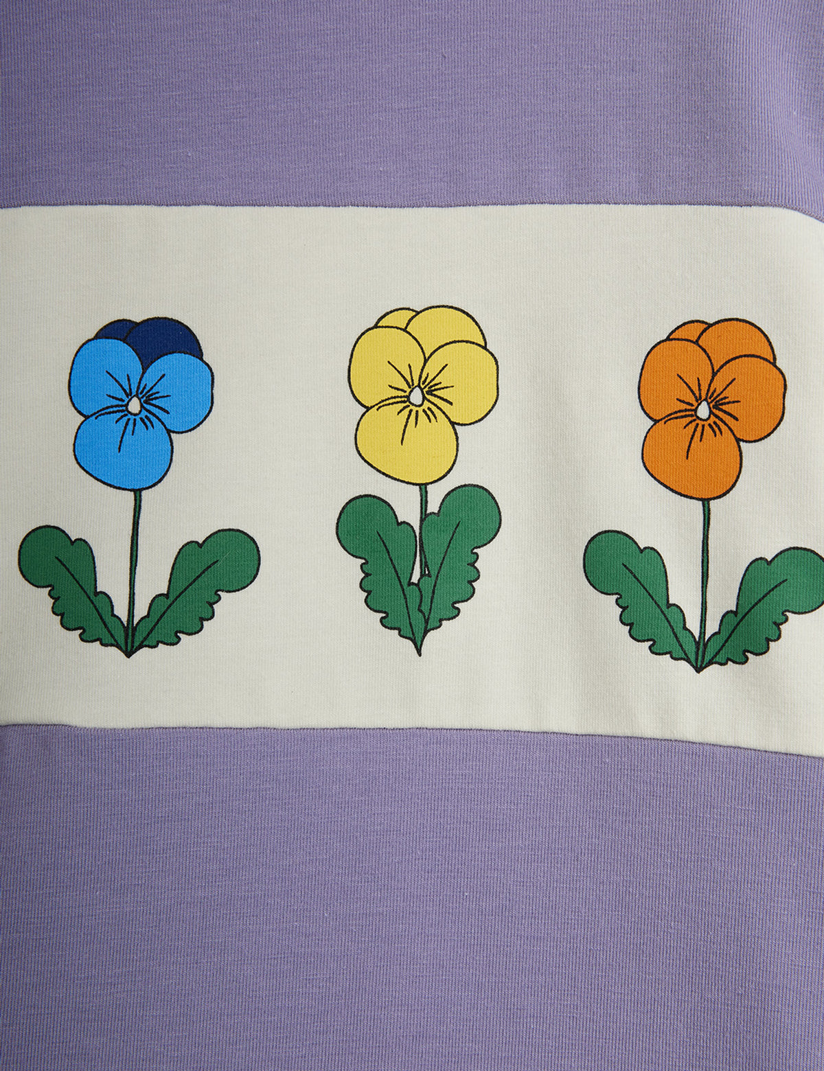 Mini Rodini Violas Panel Long Sleeve Tee Purple