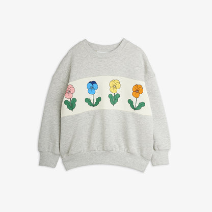 Mini Rodini Violas Panel Sweatshirt Grey Melange