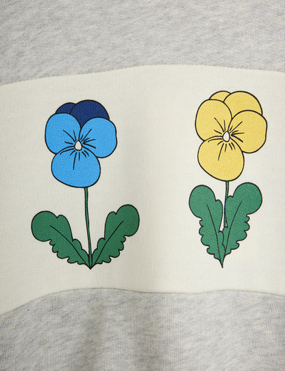 Mini Rodini Violas Panel Sweatshirt Grey Melange