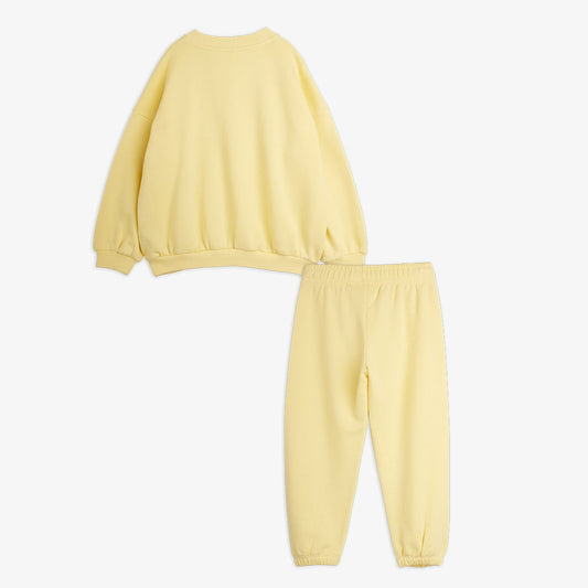 Mini Rodini Velvet Worm Sweat Set Yellow