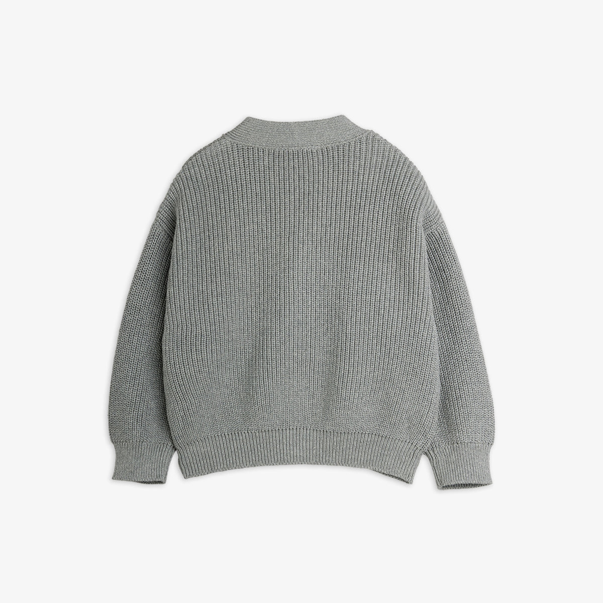Mini Rodini Ritzratz Patch Knitted Cardigan Grey Melange
