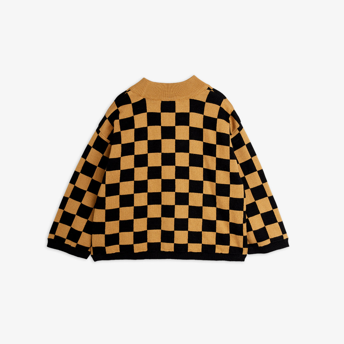 Mini Rodini Chess Check Knitted Sweater Brown
