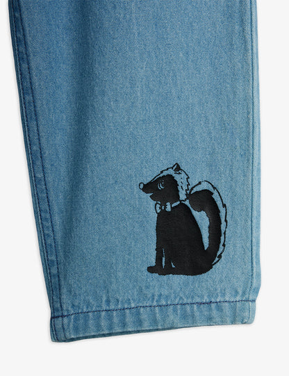 Mini Rodini Skunk Light Denim Trousers Blue